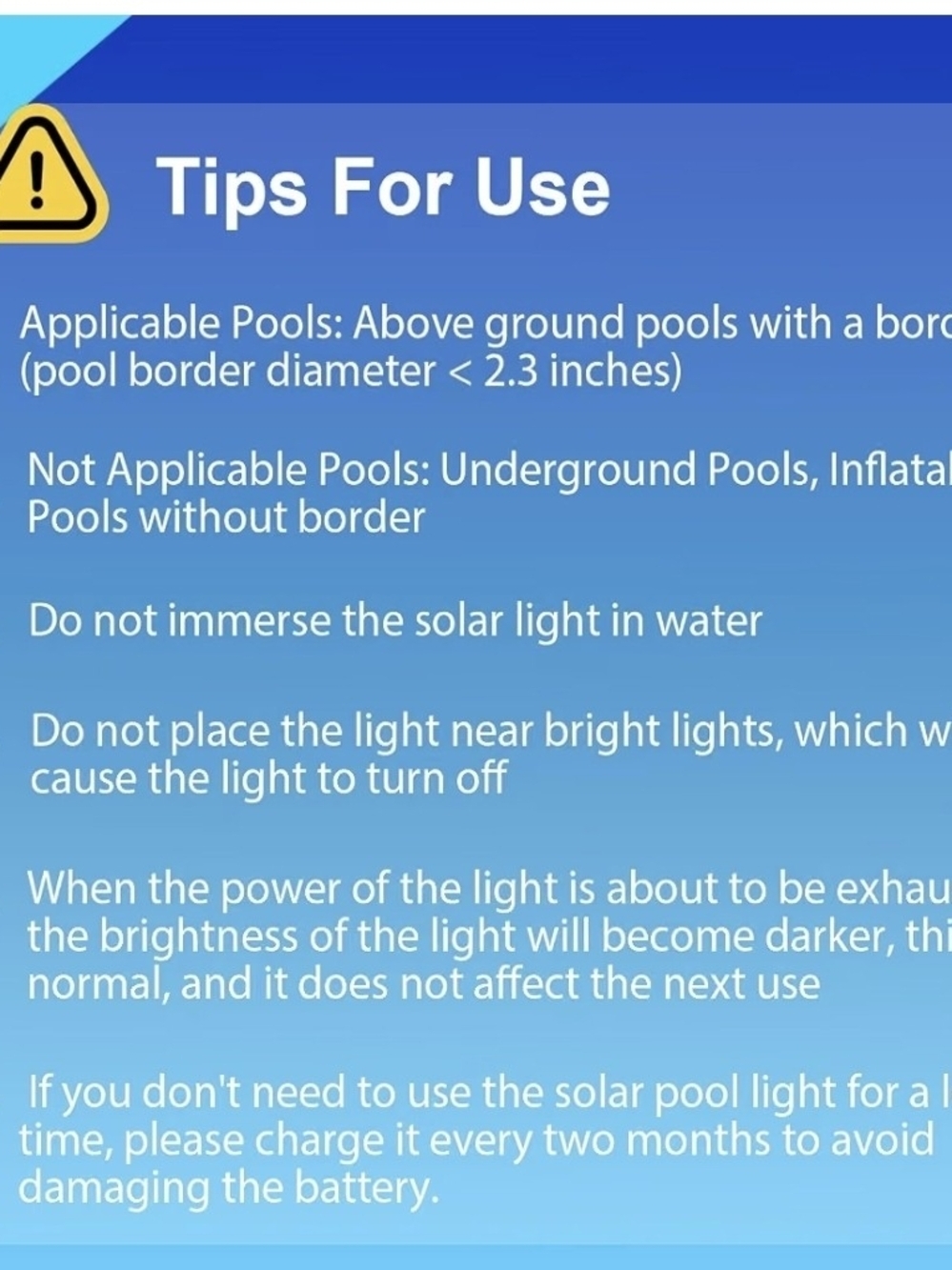 Solar Pool Light For Framed Aboved Ground Pool  Black (Set) - Picture 6 of 6